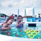 Pool Toys Games Set, Water Sports Toys for Pool Floating Throwing Games with 10 Rainbow Golf EVA Balls, Fun Gifts, Floating Pool Water Toys for Teens Adults and Family(Triangle)